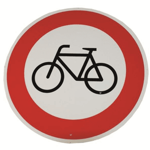 Verbotsschild Fahrverbot Radfahren verboten