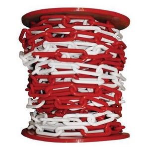 Plastikkette rot-weiß 10 x 65 mm
