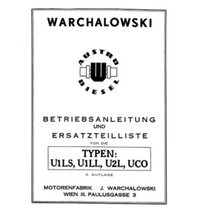Warchalowski Warchalowski Motor U1LS, U1LL, U2L, UCO, Betriebsanleitung und Ersatzteilkatalog